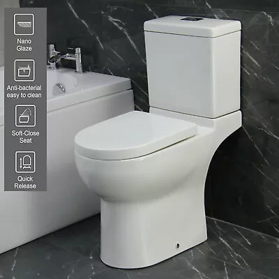 £119.99 • Buy Close Coupled Toilet WC Soft Close Seat Traditional Left Side Water Inlet T20