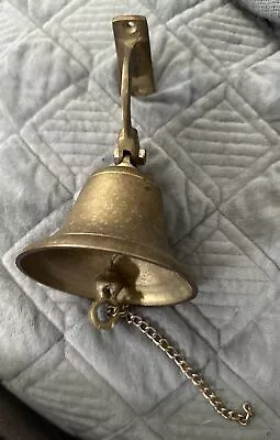 Vintage Brass Bell OLD Patio Garden Nautical School Dinner • $15.50