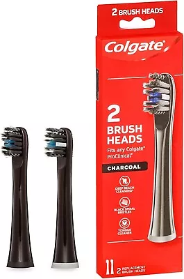 Colgate Charcoal Replaceable Brush Head For Proclinical Electric Toothbrush 2 • $15.99