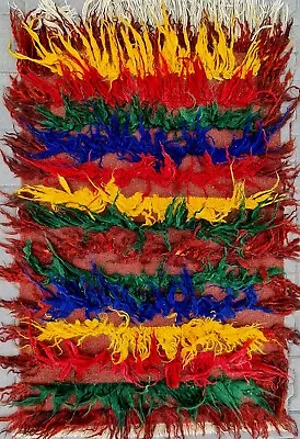 Flokati Rug Antique Rug Colorful Rug Rainbow Area Rug Shaggy Rug Carpets • $700