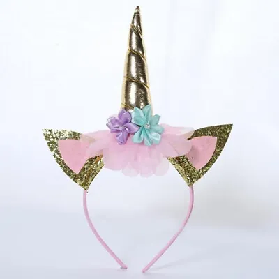 Kids Girls Unicorn Tutu Dress Up Costume Rainbow Fancy Party Outfit Headband Set • £4.27