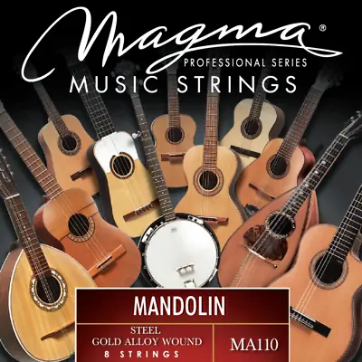 Magma MANDOLIN Strings Steel / Gold Alloy Wound Set (MA110) • $13.13