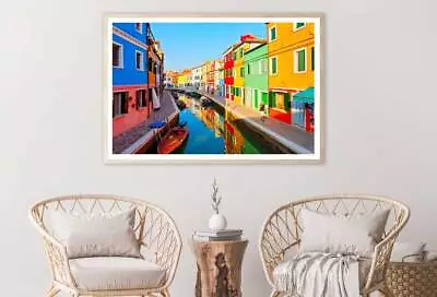 Burano Island Near Venice Italy Print Premium Poster High Quality Choose Sizes • £30.31