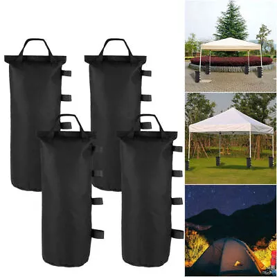 Set Of 4 Secure Sand Bag Leg Pole Weights Large Marquee Market Stall Gazebo Feet • £13.89