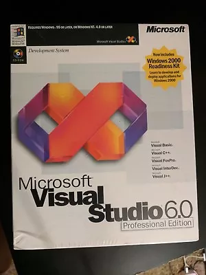 New Microsoft Visual Basic Studio 6.0 6 Professional PRO FoxPro C++ 659-00390 • $449