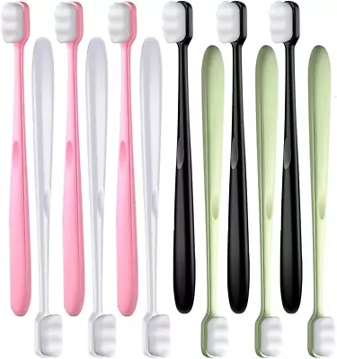 Soft Micro Nano Toothbrush Extra Manual Ultra Bristled With 20000 Soft 12 Pack • $12.77