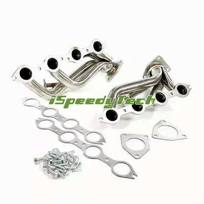 Exhaust Short Headers For Chevrolet Silverado GMC Sierra 2500 3500 6.0L 1999-06 • $187.99