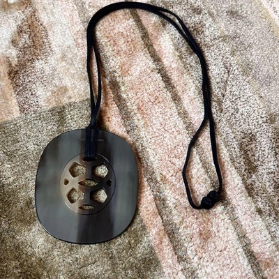 $367.88 • Buy Hermes Lift PM Buffalo Horn Pendant Black Green 19