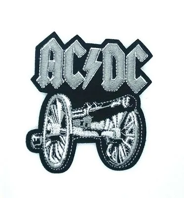 AC/DC Cannon Logo Rock Music Iron Sew On Embroidered Patch 255 • $3.49