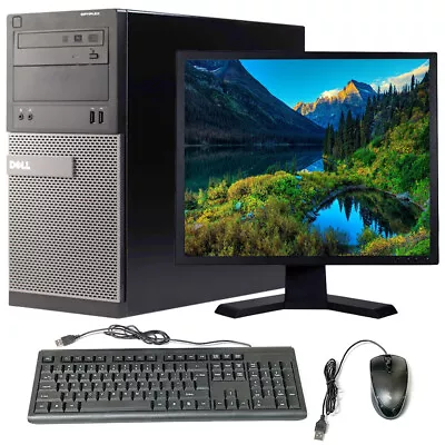 Dell I5 Desktop SSD 256GB 16GB RAM 19  LCD Intel Computer Windows 10 Pro PC WiFi • $151.66