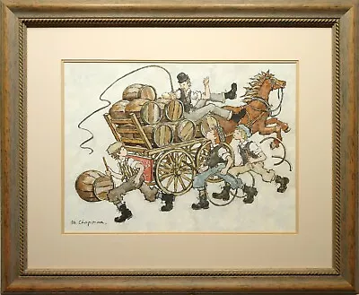 Margaret Chapman Originalsigned Oil Painting Horse Drawn Brewers Dray With Boys • £295