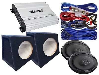 $179 • Buy 2x Kenwood KFC-6966S 400W Speakers+ 800W Amplifier+ 2x S2 6x9  Speaker Box + Kit