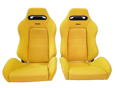 Pair Of Used Jdm Recaro Sr3 Dc2 Yellow Bucket Sport Racing Seats • $3713.28