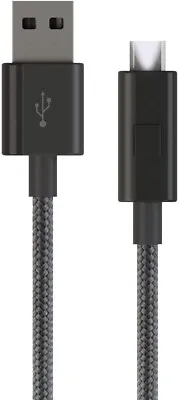 OEM Verizon Original 4FT Black Braided Micro-USB Charger/Sync Data Cable W/LED • $4.73
