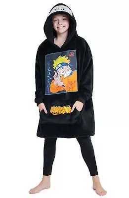 Naruto Oversized Hoodie Blanket For Kids Anime Hoodie For Boys (Black) • £25.49