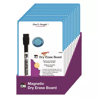 Charles Leonard Magnetic Mini Dry Erase Boards 6-1/4  X 9  Marker W/Eraser ... • $61.99