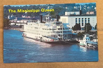 Unused Postcard - Mississippi Queen Docked In Burlington Iowa • $2.12