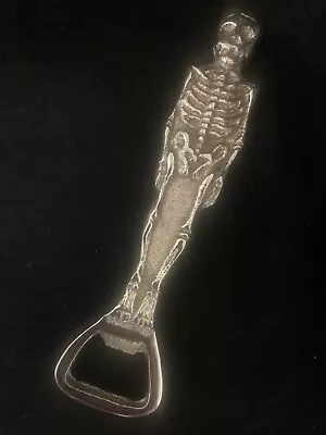 Cast Iron Skeleton Figure Halloween Beer Bottle Opener Bar Decor NOS 5-1/2  • $12.97