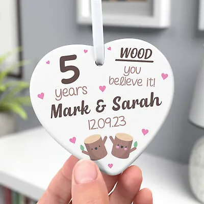 Funny 5th Anniversary Gifts Wood Wedding Anniversary 5 Years With Gift Bag • £8.49