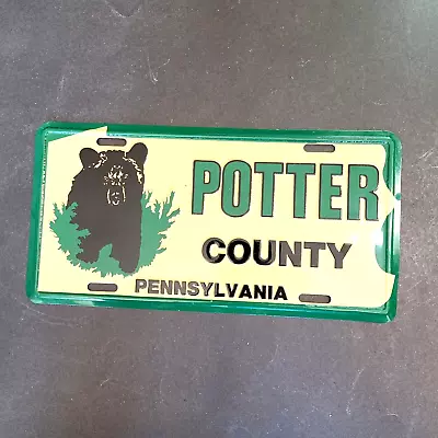 Vintage Potter County Pennsylvania License Plate Bear  • $25.99