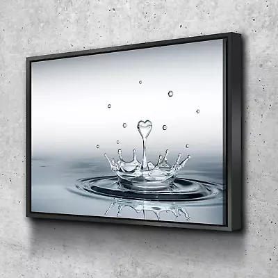 Heart Drop Splash Landscape Bathroom Wall Art | Bathroom Wall Decor | Bathroom C • $474.95