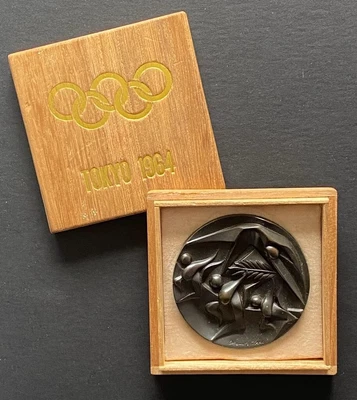 $35.90 • Buy 1964 Tokyo  Olympic Games Large Participation Medal In Original Box