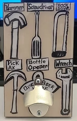 Wall Mounted Bottle Opener With Cap Catcher * Tools* • $20