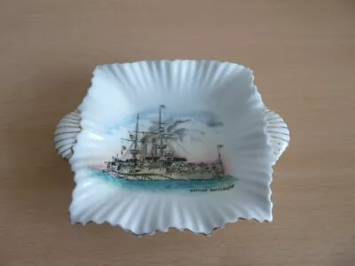 Unusual Antique Shelley Ceramic Pin Tray Battle Ship Series • £12.99