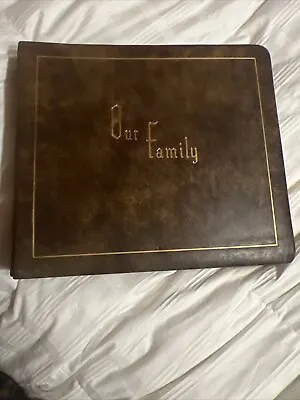 Vintage Leather  Our Family  Heritage Large Photo Album Unused • $18