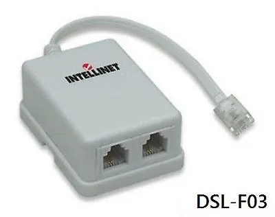 ADSL Modem Splitter Adapter Intellinet 201124. DSL-F03 • $9.95