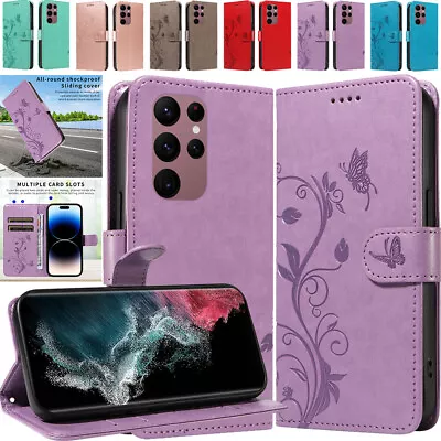 Fr Samsung Galaxy S24 S23 S22 Plus Ultra Note 20 10 Flip Stand Case Wallet Cover • $11.99