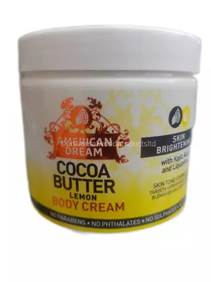 AMERICAN DREAM Lemon Cocoa Butter Cream For Skin Brightening - 16oz • £10.99