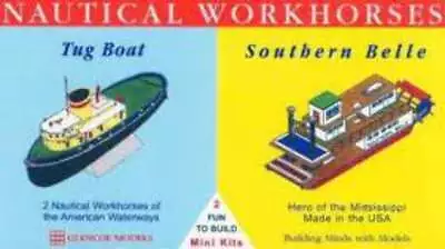 Nautical Workhorses: 1/100 Tug Boat & 1/400 Southern Belle Mississippi Paddleboa • $14.33