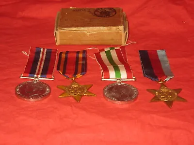 Four World War 2 Medals 1939-1945 (Unnamed) With Original OHMS Box • £89.99