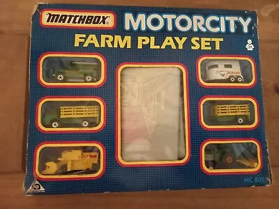 MATCHBOX 1990 Motorcity FARM Playset VINTAGE. COMPLETE. RARE. FARM VEHICLES.  • $126.33