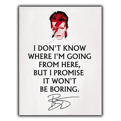 £4.49 • Buy METAL SIGN WALL PLAQUE DAVID BOWIE QUOTE I Don't Know Where I'm Going From Here