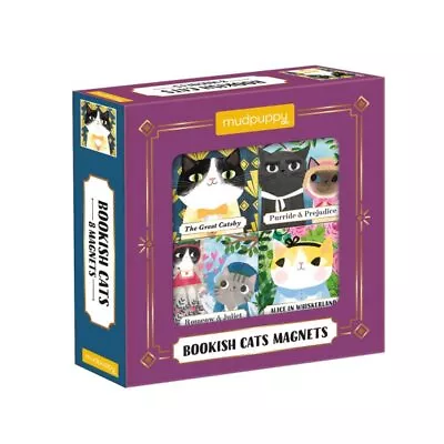 Bookish Cats Magnets By Mudpuppy Mudpuppy Brand New Free Shipping In The US • $13.29