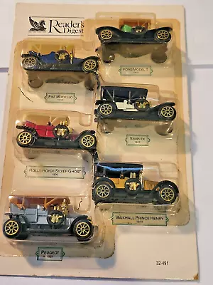 Readers Digest Set Of 6 Vintage Car Miniatures 1906-1914 Era Vintage Sealed • £9