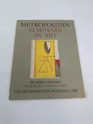 Vintage 1958 Metropolitan Seminars In Art Portfolio 4- Abstraction Book & Prints • $22