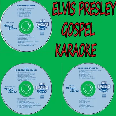 Karaoke Cd+g 3 New Elvis Presley King Of Gospelinspirationalamazing Grace • $14.99