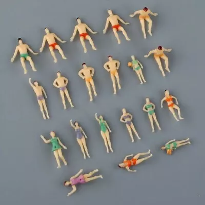 20pcs Model Beach People 1.0 Inch/2.6cm Different Poses Scale 1:75 Miniature Mal • $12.60