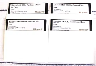 Microsoft MS-DOS 6 Plus Enhanced Tools 5.25   Floppy Disks • $22