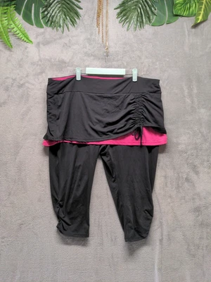 £10.63 • Buy Ryka Women Capri Leggings W/ Skirt Workout High Rise Two Tone Size 2X(20W-22W)