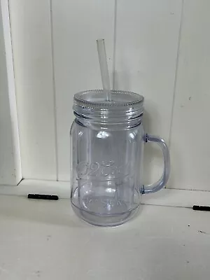 O2Cool Mason Classic Clear Insulated Jar Tumbler Mug Cup Lid No Straw 32oz • $19.99