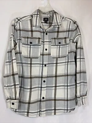 H&M Men's Plaid Flannel Button Up Shirt Size L • $10.99