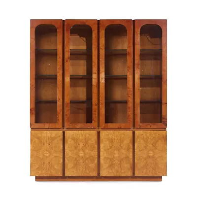 Lane Mid Century Burlwood Credenza And Hutch • $4595