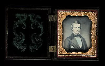 1/6 Daguerreotype Handsome Young Man Union Case 7486B • $460.70