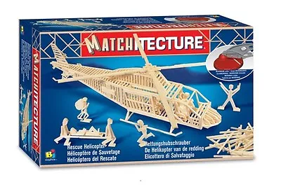 Matchitecture 6646 - Rescue Helicopter Matchstick Model Kit - Tracked 48 Post • $28.72