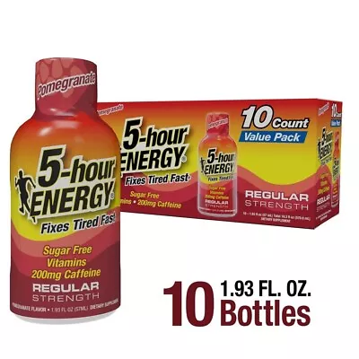 5-hour ENERGY Shot Regular Strength 1.93 OZ Pomegranate 10 Count • $16.99