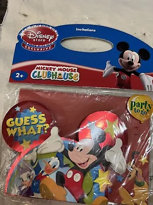 Nip Set Of 2 Disney Store Exclusive Mickey Mouse Clubhouse Party Invitations 16  • $25